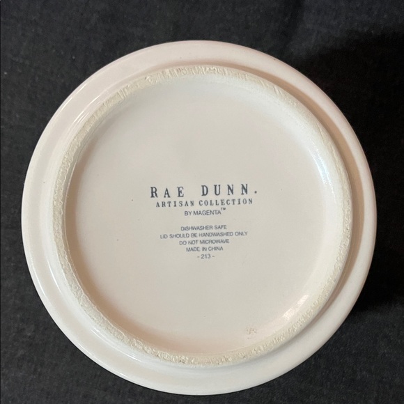 Rae Dunn Artisan Collection Ceramic container with Wood Lid “Keep” by Magenta - Picture 2 of 3